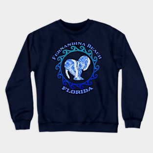 Fernandina Beach Florida Vacation Tribal Manatees Crewneck Sweatshirt